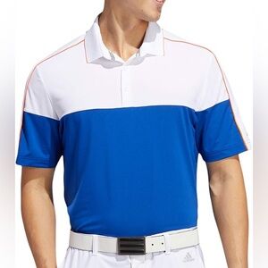 Adidas Golf Ultimate 365 Colorblock Striped Polo